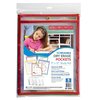 C-Line Products Super Heavyweight Plus Dry Erase Pockets, Assorted Primary Colors, 9 x 12, 5PK 42630